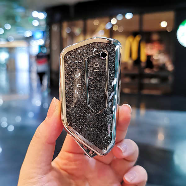 Volkswagen Viloran Key Cover - Premium Leather | Wholesale & Custom - Black diamond single shell