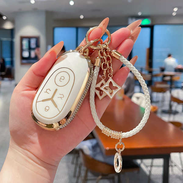 Geely Starwish Key Cover - Durable & Stylish | Wholesale & Custom Logo - 【Star Wish】Pearl White Star Bracelet Pendant