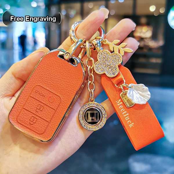 Honda Key Cover - Durable & Stylish | Wholesale & Custom Logo - Style C: Hermes Orange Honda Small Badge French Lucky Ribbon