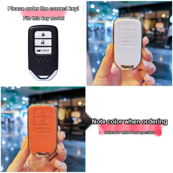 Honda Key Cover - Durable & Stylish | Wholesale & Custom Logo - Style D, single shell (please specify color when ordering; default is white).