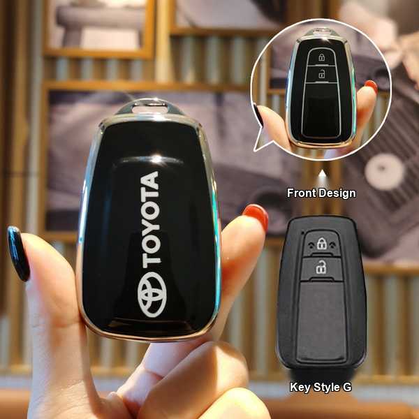 Toyota Corolla Key Cover - Stylish & Durable | Wholesale & Custom Logo - Toyota G-Class Smart 2-Button Set: Premium Black (Single Set)