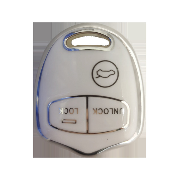 Oem key cover for mitsubishi asx, outlander, and lancer, featuring lock and unlock buttons with a sleek white design.