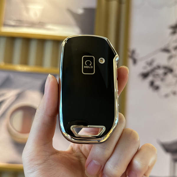 Kia 5-Button Key Cover - Durable & Stylish | Wholesale & Custom Logo - Kia L-type Smart 5-Button: Premium Black (Single Set)