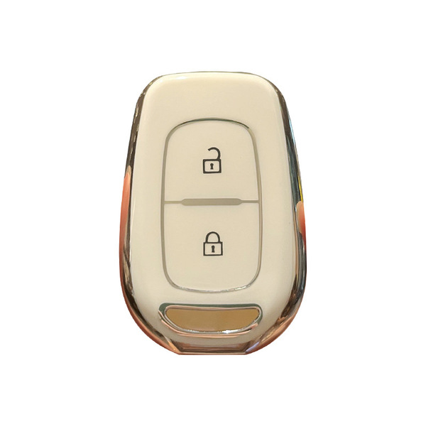 Elegant dongfeng renault key cover for koleos, captur & e-nose, featuring a sleek design with lock and unlock buttons on a cr...