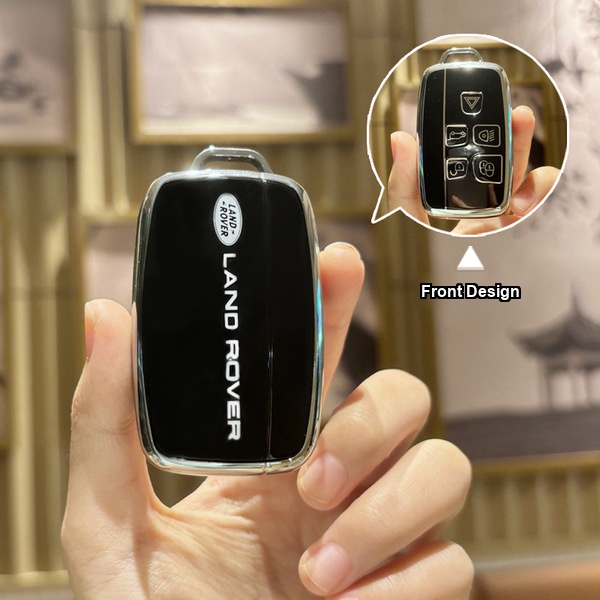Land Rover Key Cover - Premium Leather & Fit | Wholesale & Custom Logo - Land Rover A-Class Intelligent 5-Key System: Premium Black (Single Set)