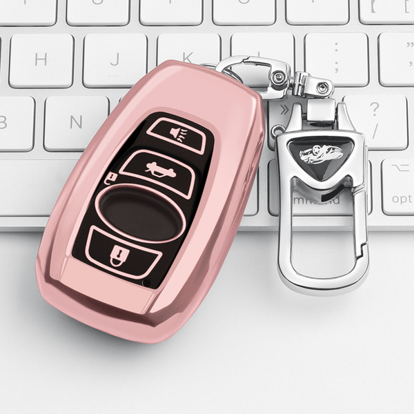 Subaru Forester 2021 Key Cover - Stylish & Durable | Wholesale & Custom - Subaru Model D: Rose Pink (Single Set + Upgraded Anti-Loss Metal Buckle)