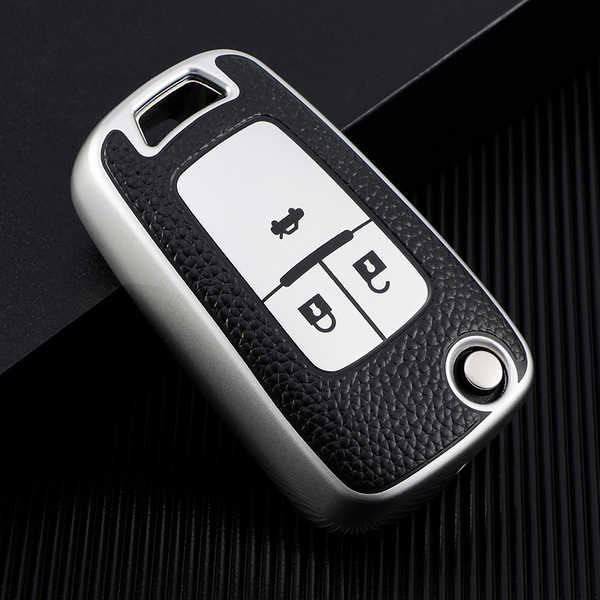 Chevrolet Cruze Key Cover - Durable & Stylish | Wholesale & Custom Logo - Chevrolet Model B: Aurora Silver (Single Set)