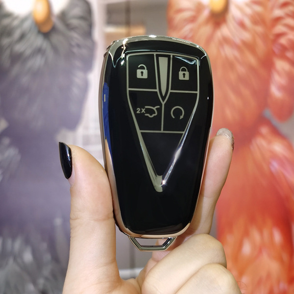 CS75PLUS Key Cover - Durable & Stylish | Wholesale & Custom Logo - Changan H-model Smart 4-button: Premium Black (Single Set)