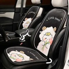 Adorable cartoon sheep winter cushion with plush texture and non-slip design, perfect for car seat comfort.