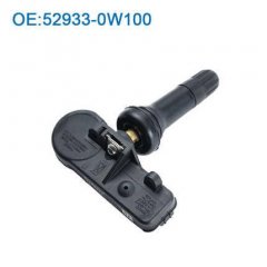 Oem hyundai santa fe tpms sensor (oe: 52933-0w100) - black tire pressure monitoring system sensor with detailed labeling and ...