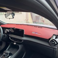 Mg mg5 2025 dashboard sun shade protector in vibrant red, featuring a sleek design with mib power branding for enhanced inter...