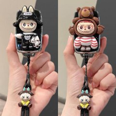 Adorable cartoon-themed key covers for jaguar xel, xf, xfl, and f-pace, featuring playful designs with bear and bunny motifs,...