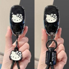 Hyundai ix35 car key cover featuring a cute hello kitty design, made of rubber with a stylish keychain for elantra, tucson, a...