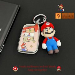 Volkswagen magotan b8 key shell case featuring a mario-themed design with a 3d figure and vibrant super mario graphics, perfe...