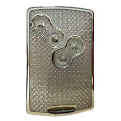 Dongfeng renault key cover with diamond-textured tpu, featuring three buttons for lock, unlock, and car icon, in a sleek meta...