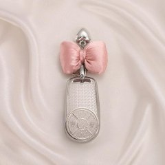 Elegant ora good cat key cover featuring a premium full-body leather shell with a sparkling design and a charming pink bow, p...