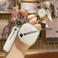 New baojun wuling hongguang binguo key cover featuring a sleek white design with baojun branding and a front view showcasing ...