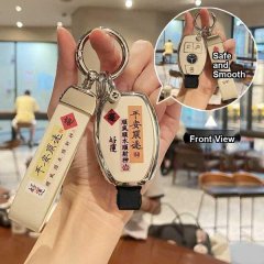 A hand holds a mercedes-benz key cover for models like gla200 and a180, featuring elegant chinese characters and a smooth fro...