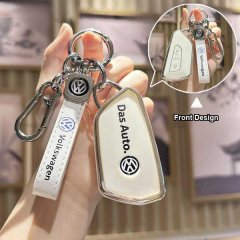 Volkswagen key cover for vw passat l, lamando l, id.3/id.4/id.6, featuring das auto design and leather strap.