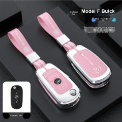 Pink and silver buick key cover for verano, encore gx, excelle, and gl6 models, featuring a wristband style and sleek design.