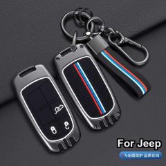 Protect your jeep key with a sleek, durable cover featuring red, blue, and white stripes, designed for cherokee, grand cherok...
