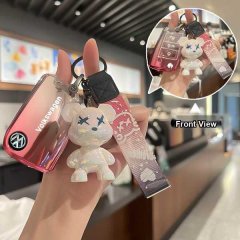 Volkswagen key cover featuring a stylish bear charm, showcased in front view with a sleek design for tiguan l, teramont, and ...