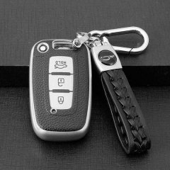 Elegant kia sportage key cover with a sleek leather strap, designed for k5, forte, k2, and sorento models, featuring a durabl...
