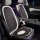 Floral ice silk car seat cushion with cooling mesh design and non-slip base, enhancing comfort in a modern car interior.