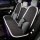 Floral ice silk car seat cushion with cooling mesh and non-slip design, featuring a stylish black and white pattern for enhan...