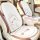 Cute bear-themed thick yarn car seat cushion with non-slip design, perfect for all-season comfort in your vehicle.