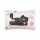 Cat lumbar support cushion featuring a playful black cat design with pink accents, perfect for all-season comfort and style.