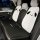 Cute panda-themed ice silk car seat cushion with all-season comfort and non-slip design, shown in a rear view of a vehicles b...