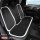 Premium plush winter car seat cushion with white trim, providing classic warmth and comfort for your vehicles backseat.
