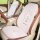 Cute bunny plush seat cushion with nice day design, extra-thick and non-slip, perfect for winter comfort in car interiors.