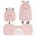 Cute pink bunny-themed winter seat cushions with plush texture and non-slip design, featuring adorable bunny faces and little...