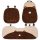 Cute bear-themed winter cushion set featuring plush faux fur design, perfect for cozy car seating with adorable bear faces an...