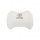 White kapibala ice silk car neck & lumbar pillow featuring a cute capybara design and the word capybara printed below it.