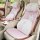 Pink and white rabbit-themed memory foam car headrest and lumbar pillow set, featuring cute designs for enhanced comfort in v...