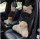 Cute bear plush headrest pillow with car neck support, featuring adorable teddy bear design for comfort in black leather car ...