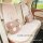 Cozy plush bear cartoon car headrest neck support pillow with matching seat cushion, perfect for winter warmth and comfort in...