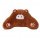 Cute brown plush car headrest pillow shaped like a cartoon monkey, featuring soft texture, pink paw prints, and adorable faci...