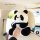 Cute panda plush car tissue box holder, featuring easy extraction and adorable design for a stylish and functional in-car acc...