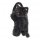 Plush black cartoon cat car tissue box with yellow eyes, designed as a hanging seat holder for easy access and stylish storag...
