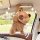 Cute kapibala plush car tissue box hanging from a car handle, featuring soft brown fur and a playful design for a charming in...