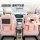 Pink blue rain minimalist car seat back storage bags with cup holders and compartments, perfect for organizing essentials dur...