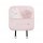 Pink bear & rabbit car seat kick pad with cute cartoon designs, leather-like material, and easy-to-clean surface for car inte...