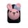 Cute pink bunny-themed mini cartoon car hooks with a blue bow, designed as adhesive seat back hooks for added functionality a...