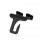 A black double-headed car pendant hook designed for hanging accessories on seat backs, featuring a textured grip and cartoon-...
