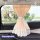 Elegant lace sliding car window curtains provide baby sunshade and privacy, featuring a delicate design with a strap usage ef...