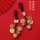 Retro diy car keychain featuring golden charms with chinese auspicious designs, perfect for anti-loss and festive decoration.